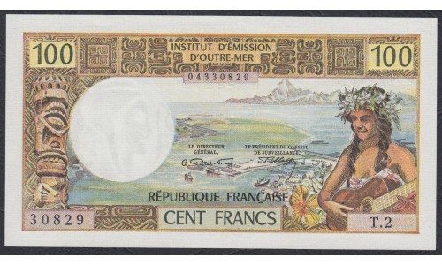 Таити 100 франков 1971 года (Tahiti 100 Francs 1971) P 24a: UNC