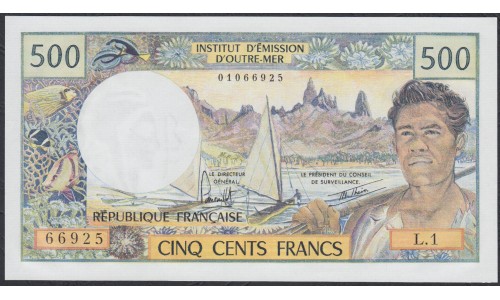 Таити 500 франков 1977 года (Tahiti 500 Francs 1977) P 25b: UNC