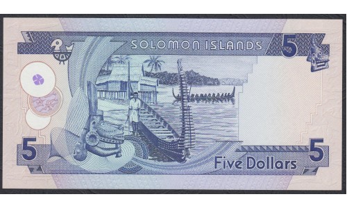 Соломоновы Острова 5 долларов 1986 года (Solomon Islands 5 dollars 1986) P 14: UNC