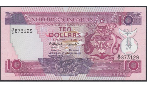 Соломоновы Острова 10 долларов 1986 года (Solomon Islands 10 dollars 1986) P 15: UNC