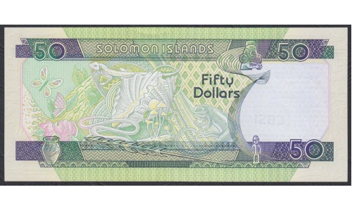 Соломоновы Острова 50 долларов 2001 года, короткий номер (Solomon Islands 50 dollars 2001, Short number) P 24: UNC