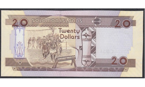 Соломоновы Острова 20 долларов 2006 года, вариант 1 (Solomon Islands 20 dollars 2006,  Signature varietie 1) P 28: UNC