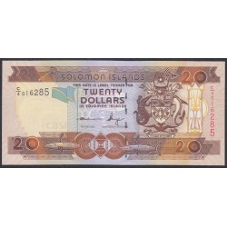 Соломоновы Острова 20 долларов 2006 года, вариант 2 (Solomon Islands 20 dollars 2006,  Signature varietie 2) P 28: UNC