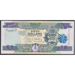 Соломоновы Острова 50 долларов 2004 года, вариант 2 (Solomon Islands 50 dollars 2004,  Signature varietie 2) P 29: UNC