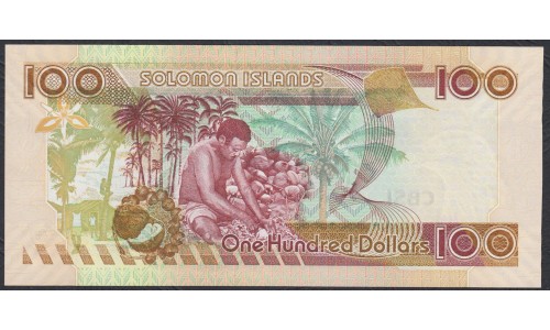 Соломоновы Острова 100 долларов 2006 года, вариант 3 (Solomon Islands 100 dollars 2006,  Signature varietie 3) P 30: UNC