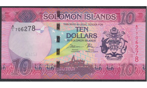Соломоновы Острова 10 долларов 2017 года (Solomon Islands 10 dollars 2017) P 33: UNC