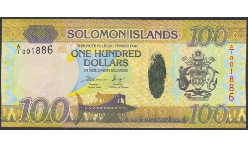 Соломоновы Острова 100 долларов 2015 года (Solomon Islands 100 dollars 2015) P 36: UNC