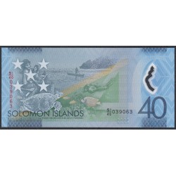 Соломоновы Острова 40 долларов 2018 года, Полимер (Solomon Islands 40 dollars 2018, Polymer) P 36: UNC