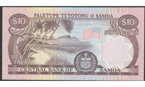 Самоа 10 тала 2002 год, литера Н  (Samoa 10 Tala 2002) P 34b: UNC