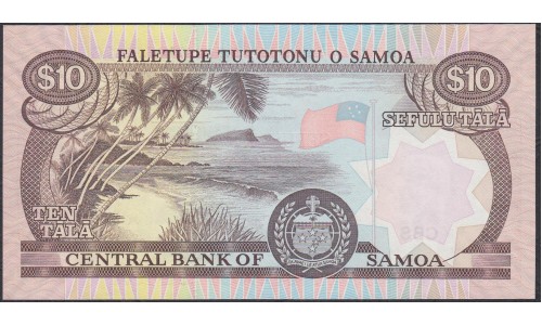 Самоа 10 тала 2002 год, литера J  (Samoa 10 Tala 2002) P 34b: UNC