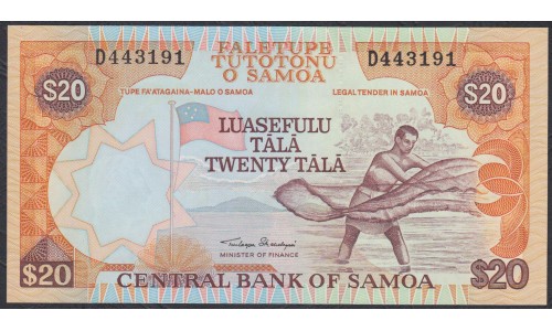 Самоа 20 тала 2002 год  (Samoa 20 Tala 2002) P 35a: UNC