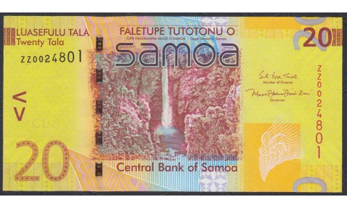 Самоа 20 тала 2017 год? серия замещения (Samoa 20 Tala 2017, Replacement) P 40r: UNC