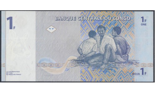 Конго 1 франк 1997 год (CONGO 1 franc 1997) P 85a: UNC
