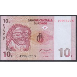 Конго 10 сантимов 1997 год (CONGO 10 centime 1997) P 82а: UNC