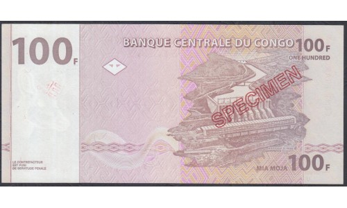 Конго 100 франков 1997 год (CONGO 100 francs 1997) P 90s: UNC SPECIMEN