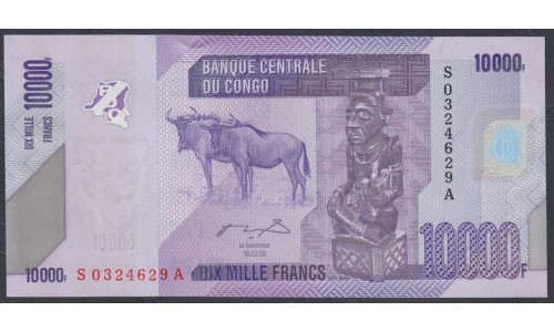 Конго 10000 франков 2006 год (CONGO 10000 francs 2006) P 103a: UNC