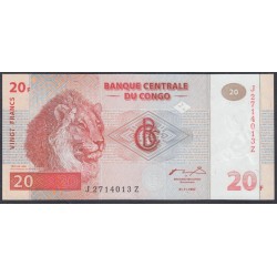 Конго 20 франков 1997 год, серия Замещения(CONGO 20 francs 1997) P 88A: UNC