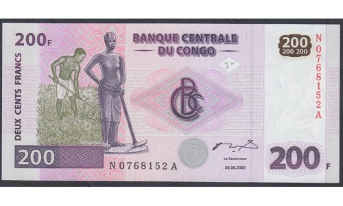 Конго 200 франков 2000 (CONGO 200 francs 2000) P 95a: UNC
