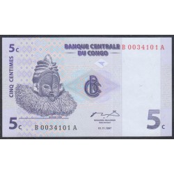 Конго 5 сантимов 1997 год (CONGO 5 centime 1997) P 81: UNC