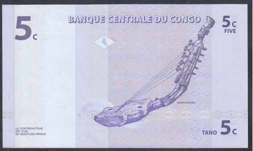 Конго 5 сантимов 1997 год (CONGO 5 centime 1997) P 81: UNC