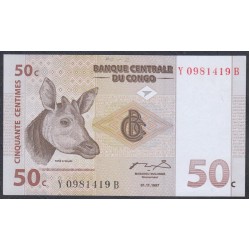 Конго 50 сантимов 1997 год (CONGO 50 centimes 1997) P 84a: UNC