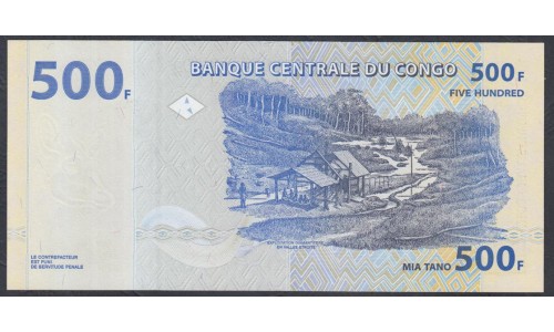 Конго 500 франков 2002 год (CONGO 500 francs 2002) P 96: UNC
