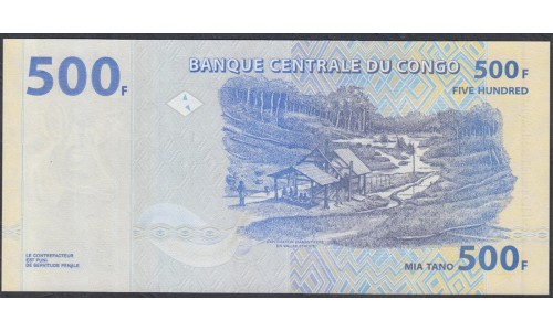 Конго 500 франков 2002 год (CONGO 500 francs 2002) P 96C: UNC