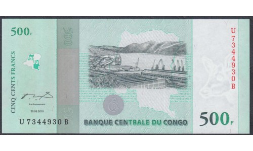 Конго 500 франков 2010 год (CONGO 500 francs 2010) P 100a: UNC
