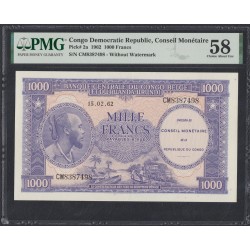 Конго Демократическая Республика1000 франков 1962 год (CONGO DEMOCRATIC REPUBLIC 1000 francs 1961g.) P 2a: aUnc 58