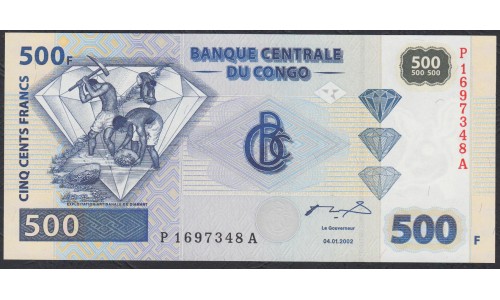 Конго 500 франков 2000(04) год (CONGO 500 francs 2000(04)) P96B: UNC