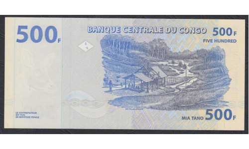 Конго 500 франков 2000(04) год (CONGO 500 francs 2000(04)) P96B: UNC