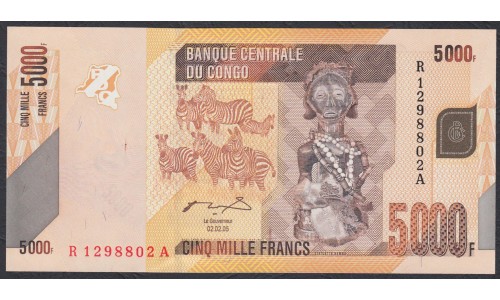 Конго 5000 франков 2005 год (CONGO 5000 francs 2005) P102a: UNC