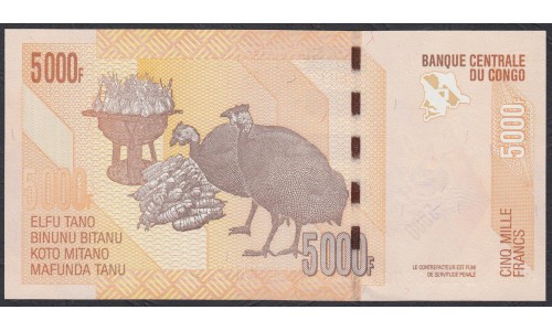 Конго 5000 франков 2005 год (CONGO 5000 francs 2005) P102a: UNC