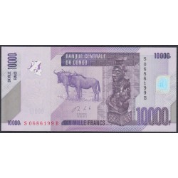 Конго 10000 франков 2013 год (CONGO 10000 francs 2013) P103b: UNC