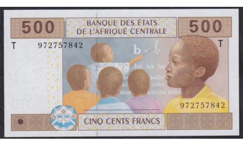 Конго Республика 500 франков 2002 (Congo (Republic) 500 Francs 2002) P 106Td: UNC