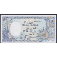 Конго Республика 1000 франков 1987 год (CONGO REPUBLIC 1000 francs 1987) P 10a: UNC