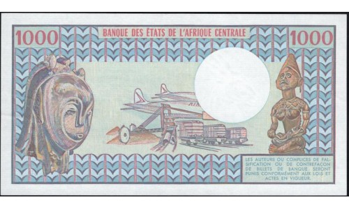 Конго Республика 1000 франков 1978 (CONGO REPUBLIC 1000 francs 1978) P 3d : UNC