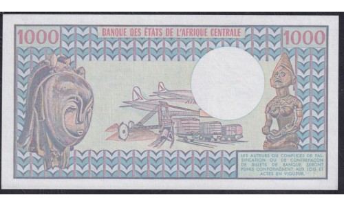 Конго Республика 1000 франков ND(1974-1978) (CONGO REPUBLIC 1000 francs ND(1974-1978)) P 3e: UNC