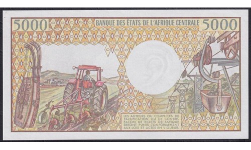 Конго Республика 5000 франков 1984 год (CONGO REPUBLIC 5000 francs 1984) P 6a: UNC 