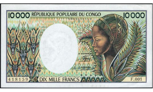 Конго Республика 10000 франков 1983 год (CONGO REPUBLIC 10000 francs 1983) P 7: UNC 
