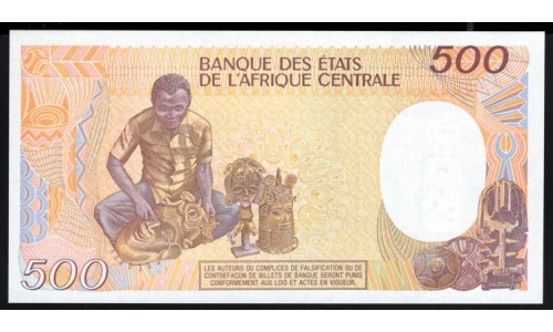 Конго Республика 500 франков  01.01.1987 год (CONGO REPUBLIC 500 francs  01.01.1987) P 8a(2): UNC