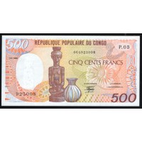 Конго Республика 500 франков  01.01.1989 год (CONGO REPUBLIC 500 francs  01.01.1989) P 8a(3): UNC