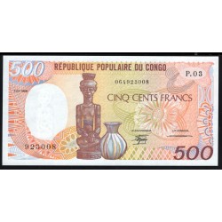 Конго Республика 500 франков  01.01.1989 год (CONGO REPUBLIC 500 francs  01.01.1989) P 8a(3): UNC