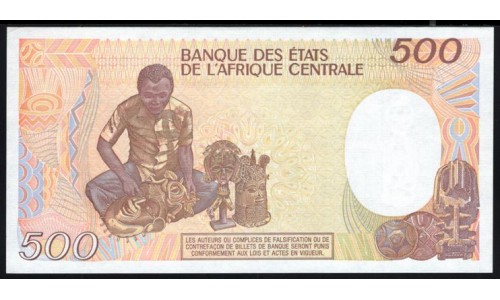 Конго Республика 500 франков  01.01.1985 год (CONGO REPUBLIC 500 francs  01.01.1985) P 8a(1): UNC