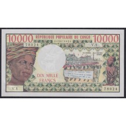 Конго Республика 10000 франков 1978 год, РАРИТЕТ (CONGO REPUBLIC 10000 francs 1978, RARE) P 5a: UNC 
