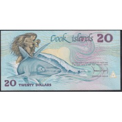 Острова Кука 20 долларов ND (1987 г.) CAS 002947(COOK ISLANDS 20 Dollars ND (1987)) P 5a: UNC