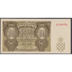 Хорватия 10 куна 1941 (CROATIA 10 kuna 1941) P 5a: UNC