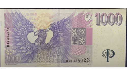 Чехия 1000 крон 2008 (Czechia 1000 korun 2008) P 25b : Unc
