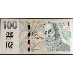 Чехия 100 крон 2018/2019 (Czechia 100 korun 2018/2019) P NEW : Unc