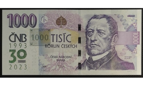 Чехия 1000 крон 2023, юбилейная (Czechia 1000 korun 2023, anniversary) P W31 : UNC